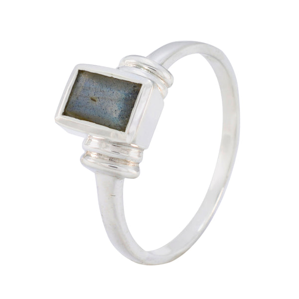 Labradorite Solitaire American 925 Sterling Silver Gray Gemstone Whisper thin Fairytale Ring Jewellery