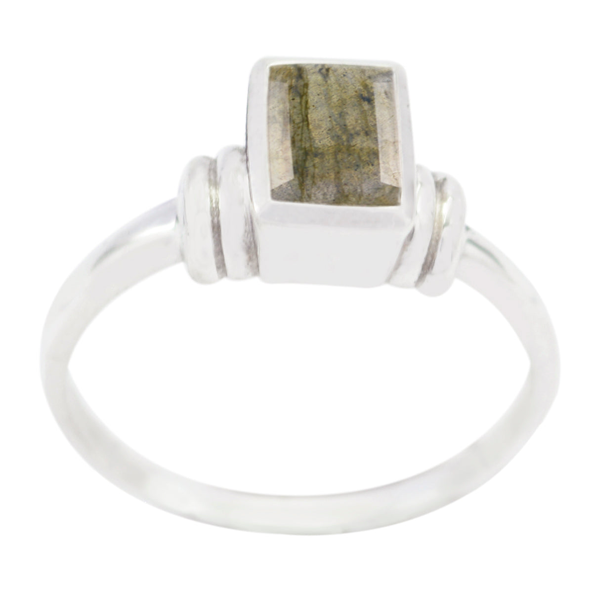 Labradorite Solitaire American 925 Sterling Silver Gray Gemstone Whisper thin Fairytale Ring Jewellery