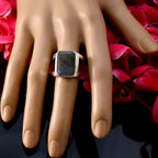 Labradorite Solitaire African 925 Silver Gray Gemstones Mid weight Signet Ring Jewellery