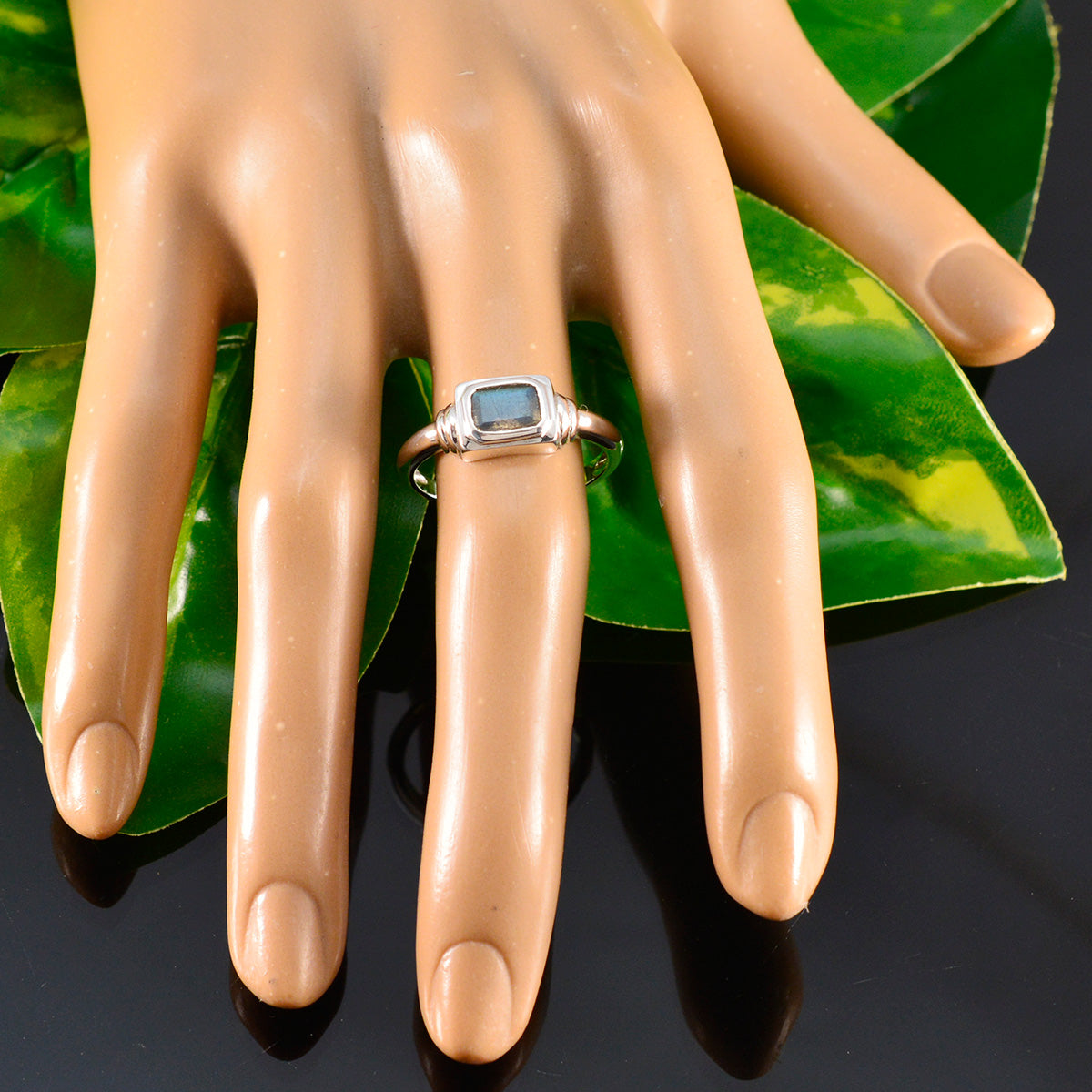 Labradorite Solitaire American 925 Silver Gray Gemstones Whisper thin Artisan Ring Jewelry