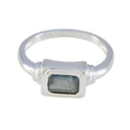 Labradorite Solitaire American 925 Silver Gray Gemstones Whisper thin Artisan Ring Jewelry