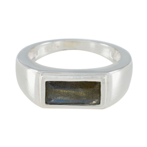 Labradorite Solitaire African Sterling Silver Gray Gemstones Tiny Feminine Ring Jewellery