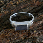 Labradorite Solitaire French 925 Sterling Silver Gray Gemstones Minimal Romantic Ring Jewelry