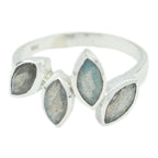 Labradorite quarter Egyptian Silver Gray Gems Featherlight Feminine Ring Jewellery