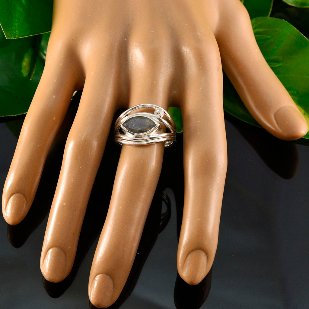 Labradorite Toi et Moi African 92.5 Silver Gray Gemstones Tiny Romantic Ring Jewelry