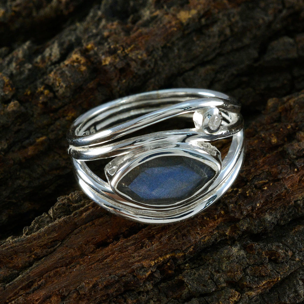 Labradorite Toi et Moi African 92.5 Silver Gray Gemstones Tiny Romantic Ring Jewelry