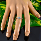 Labradorite Trilogy American Silver Gray Gems Elegant  Romantic Ring Jewellery