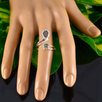 Labradorite Toi et Moi Indian 925 Sterling Silver Gray Gemstone Tiny Luxurious Ring Jewelry
