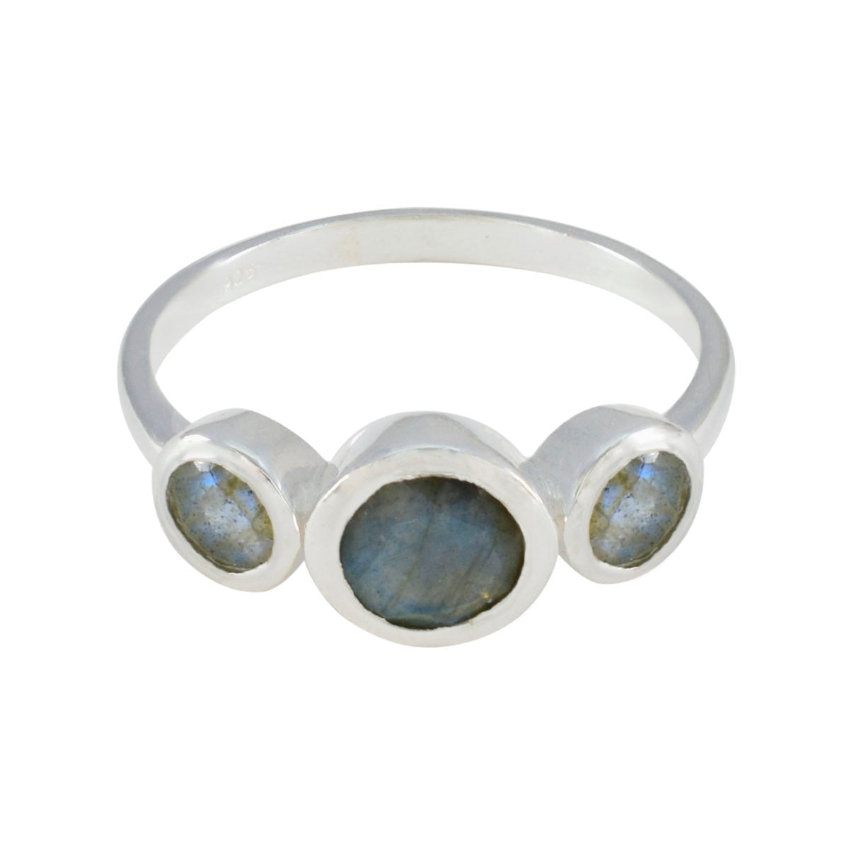 Labradorite Trilogy Turkish 92.5 Silver Gray Gemstone Whisper thin Trendy Ring Jewelry Hoofdafbeelding