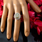 Labradorite Halo German 92.5 Silver Gray Gemstones Classic Signet Ring Jewellery