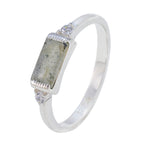 Labradorite Halo Turkish Silver Gray Gemstones Delicate Glamorous Ring Jewelry