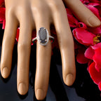 Labradorite Halo African Sterling Silver Gray Gemstones Tiny Modern Ring Jewelry