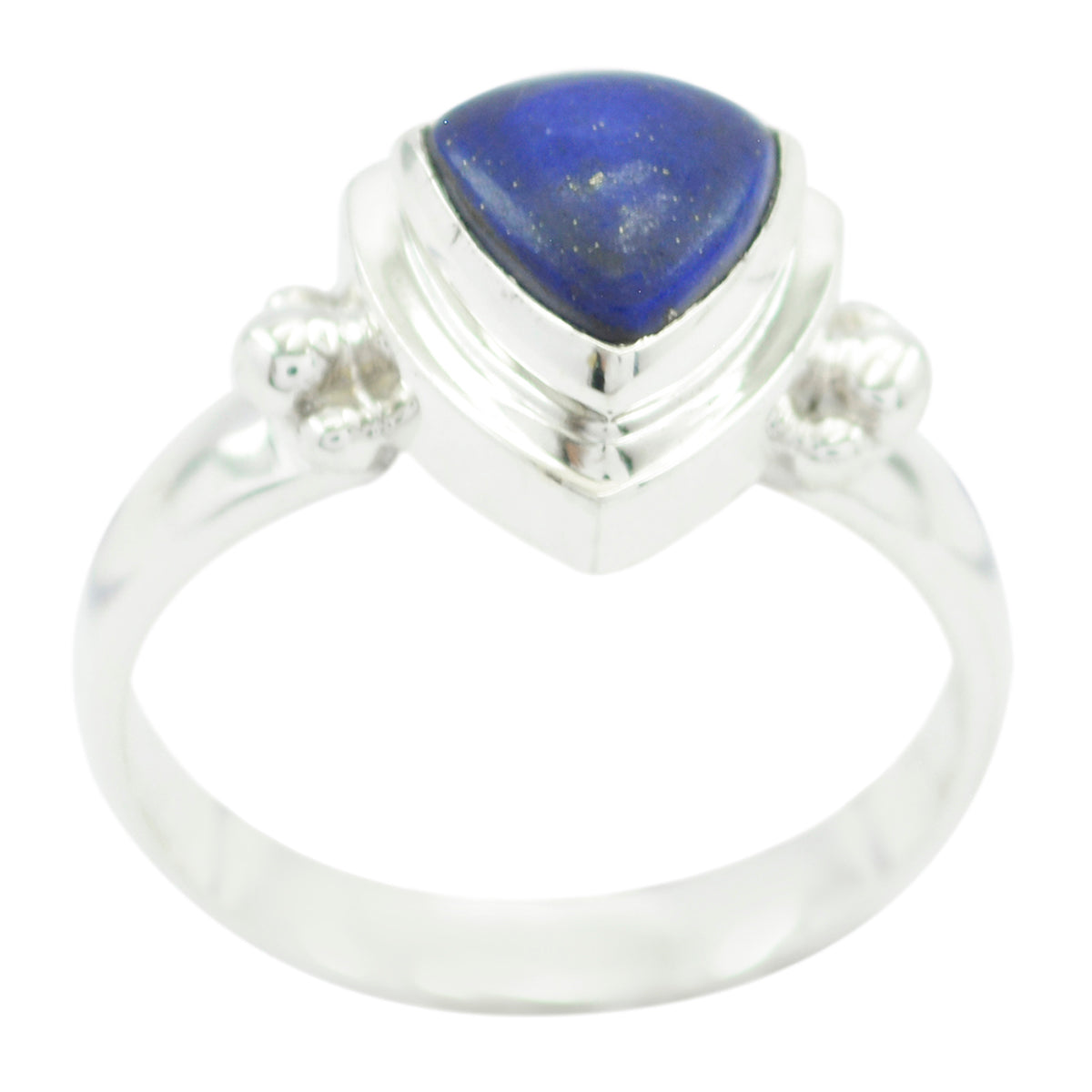 Lapis Lazuli Solitaire Mexican Silver Blue Gems Slim Traditional Ring Jewellery