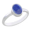Lapis Lazuli Solitaire Japanese 925 Sterling Silver Blue Gems Delicate Feminine Ring Jewelry