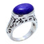 Lapis Lazuli Solitaire German 925 Silver Blue Gemstone Eye catching Engagement Ring Jewellery