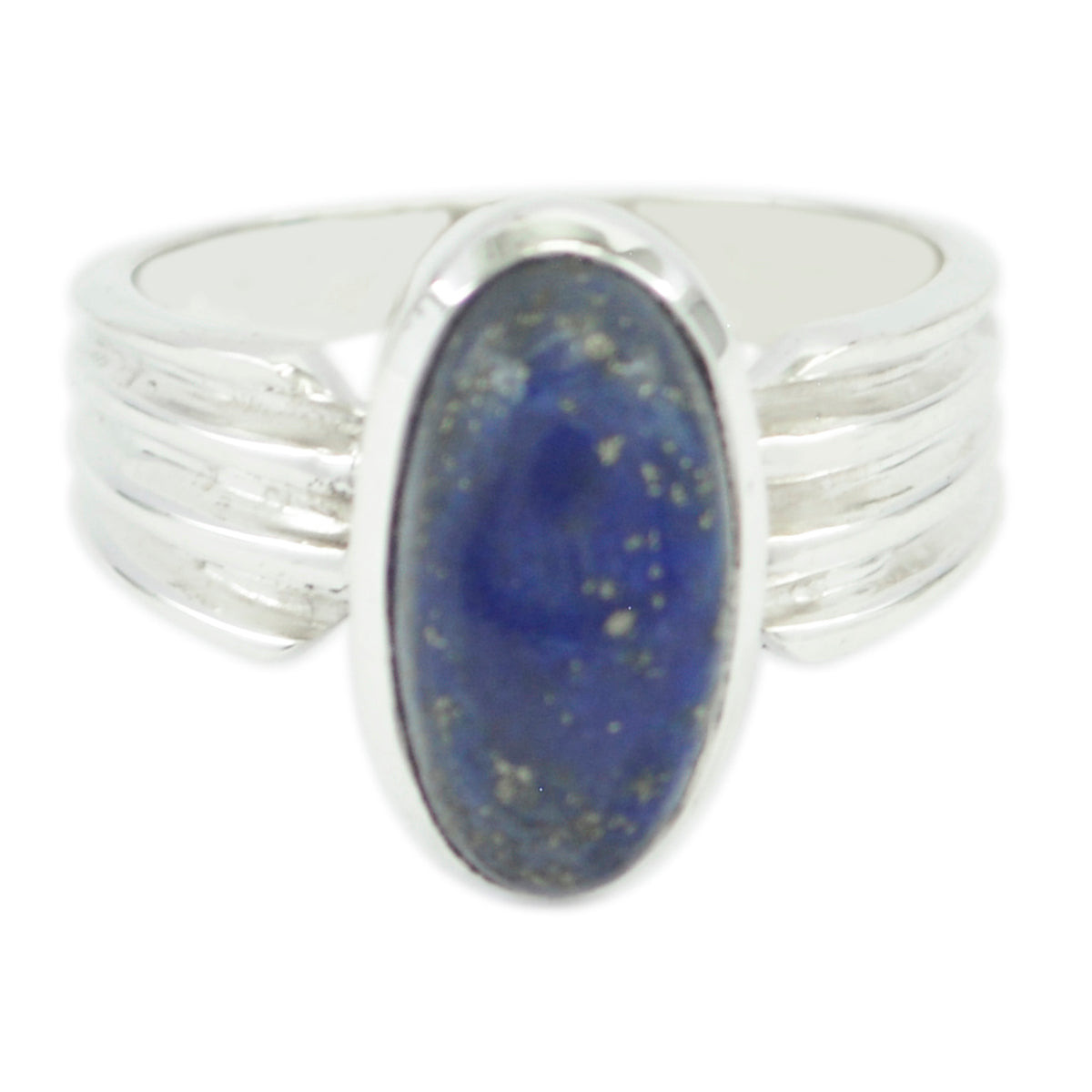 Lapis Lazuli Solitaire Russian 925 Silver Blue Gems Versatile Heritage Ring Jewellery