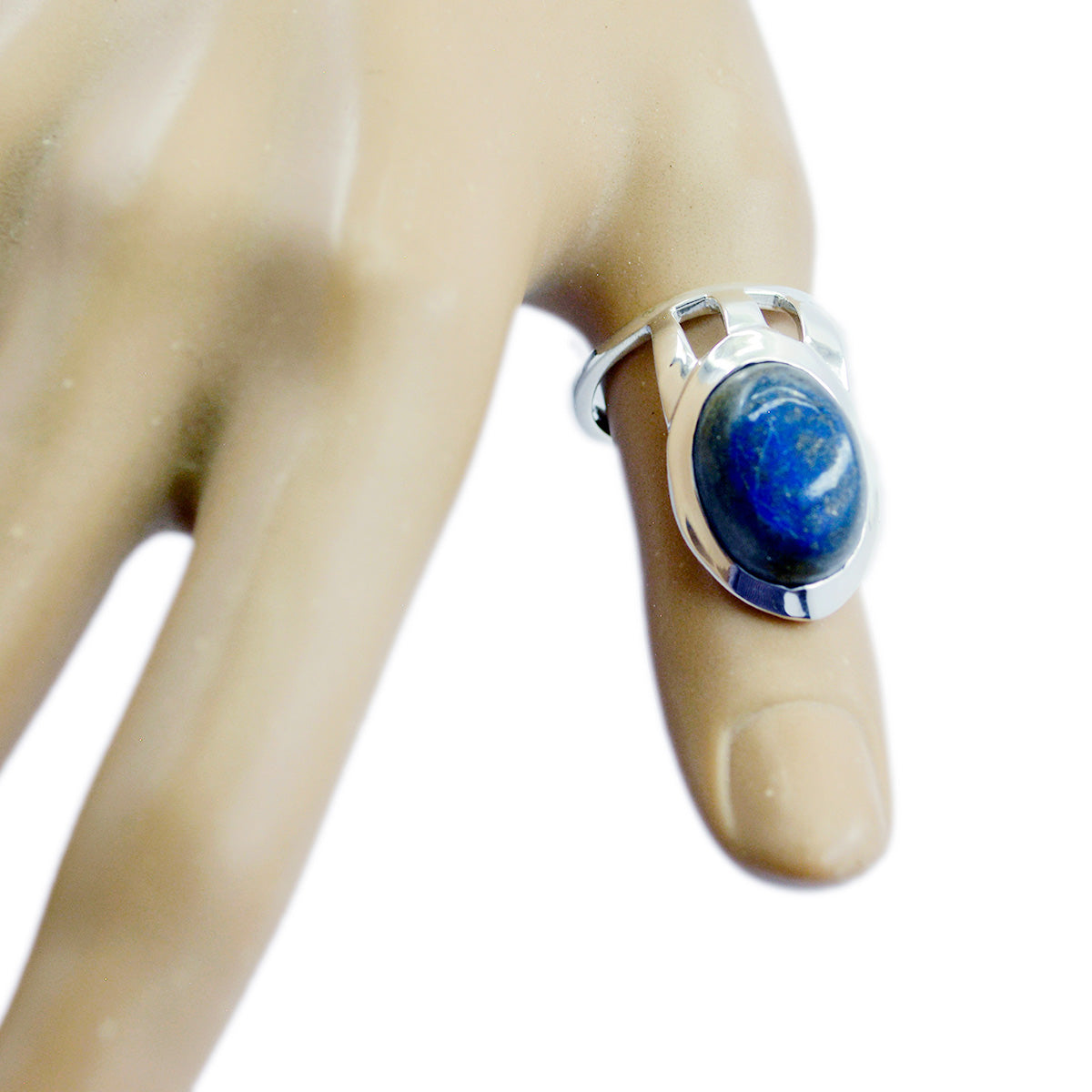 Lapis Lazuli Solitaire Indian Silver Blue Gemstone Essential  Signet Ring Jewelry