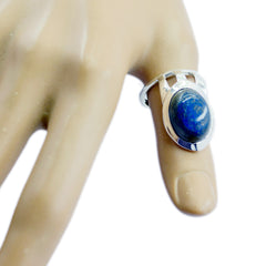 Lapis Lazuli Solitaire Indian Silver Blue Gemstone Essential  Signet Ring Jewelry