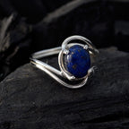 Lapis Lazuli Solitaire Turkish Sterling Silver Blue Gemstones Delicate Romantic Ring Jewellery