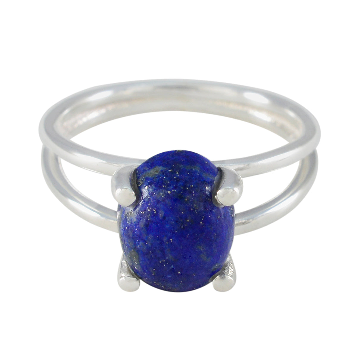Lapis Lazuli Solitaire Japanese 925 Sterling Silver Blue Gems Whisper thin Modern Ring Jewelry