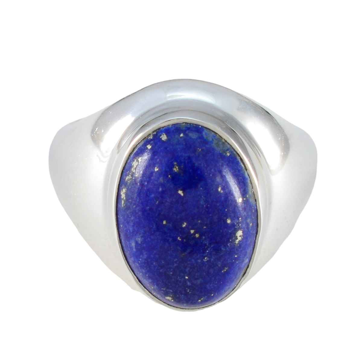 Lapis Lazuli Solitaire Indian 92.5 Silver Blue Gems Mid weight Glamorous Ring Jewelry Главное изображение товара