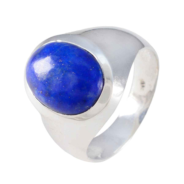 Lapis Lazuli Solitaire Moroccan Sterling Silver Blue Gems Eye catching Promise Ring Jewellery