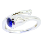 Lapis Lazuli Solitaire Indian 925 Silver Blue Gems Mid weight Sophisticated Ring Jewellery