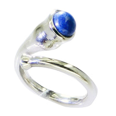 Lapis Lazuli Solitaire Indian 925 Silver Blue Gems Mid weight Sophisticated Ring Jewellery