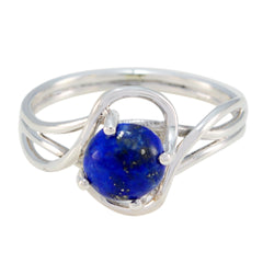 Lapislazuli Solitär Amerikanischer 92,5 Silber Blaue Edelsteine Zarter, anspruchsvoller Ringschmuck
