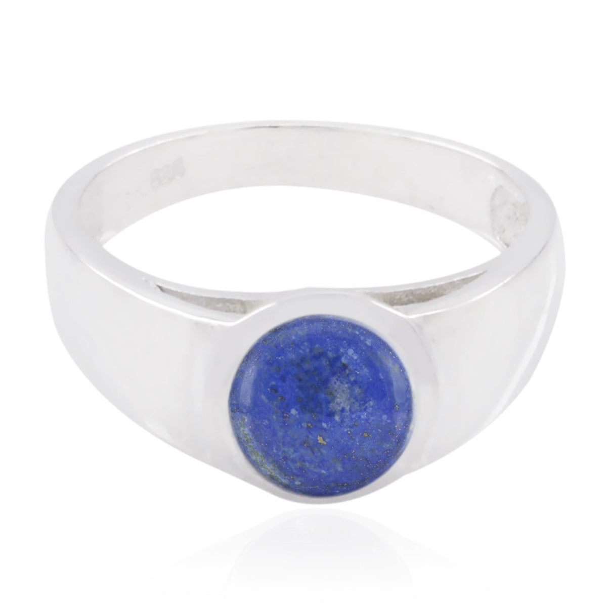 Lapis Lazuli Solitaire African 92.5 Silver Blue Gemstones Slim Abstract Ring Jewellery