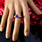 Lapis Lazuli Solitaire Moroccan Sterling Silver Blue Gemstone Slim Romantic Ring Jewelry