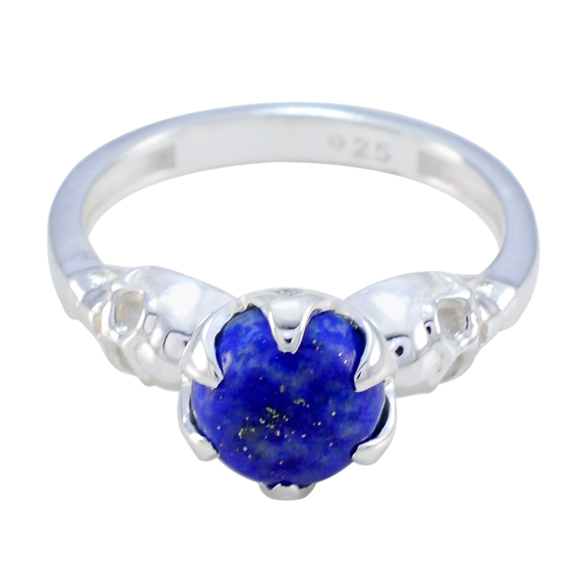 Lapis Lazuli Solitaire Moroccan Sterling Silver Blue Gemstone Slim Romantic Ring Jewelry Main image