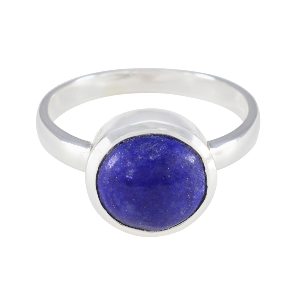 Lapis Lazuli Solitaire German Sterling Silver Blue Gemstone Slim Romantic Ring Jewelry Huvudsaklig produktbild