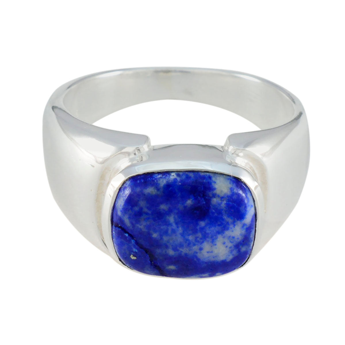 Lapis Lazuli Solitaire African 925 Silver Blue Gemstones Essential  Contemporary Ring Jewellery メイン画像