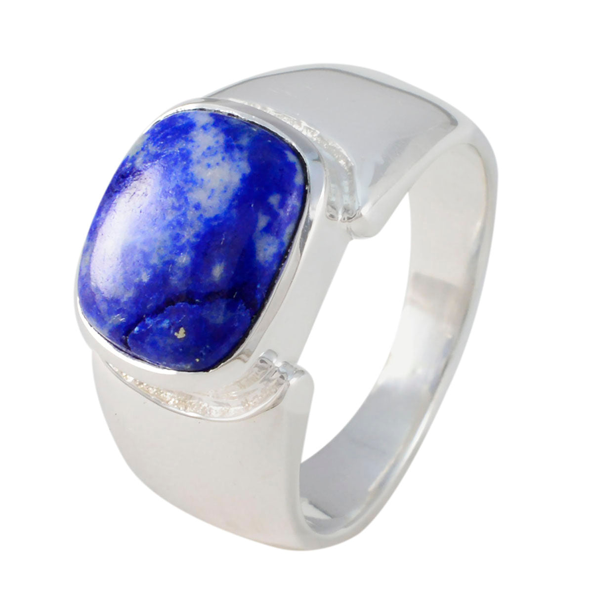 Lapis Lazuli Solitaire African 925 Silver Blue Gemstones Essential  Contemporary Ring Jewellery