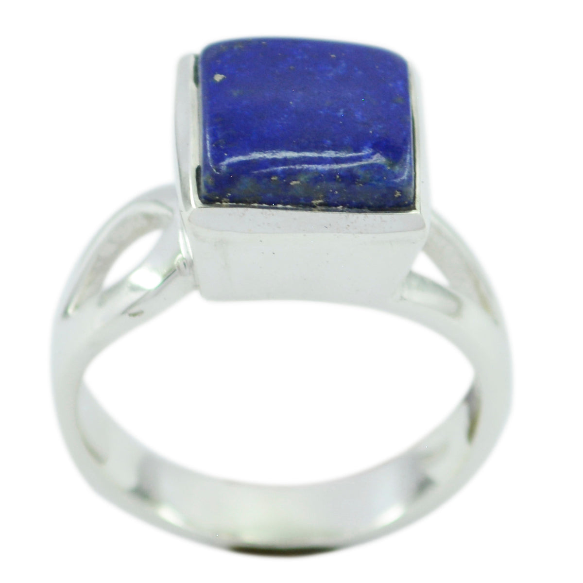 Lapis Lazuli Solitaire French 925 Silver Blue Gemstone Mid weight Trendy Ring Jewellery