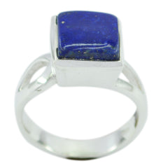 Lapis Lazuli Solitaire French 925 Silver Blue Gemstone Mid weight Trendy Ring Jewellery