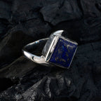 Lapis Lazuli Solitaire Russian 92.5 Silver Blue Gemstones Essential  Abstract Ring Jewelry