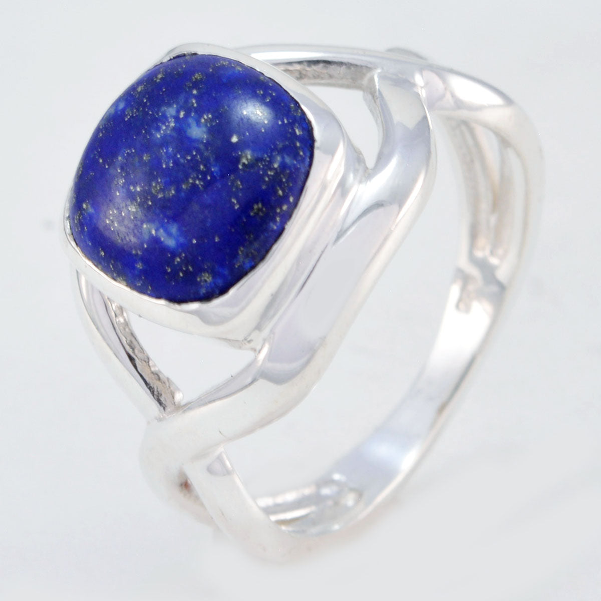 Lapis Lazuli Solitaire Moroccan Sterling Silver Blue Gems Classic Contemporary Ring Jewelry