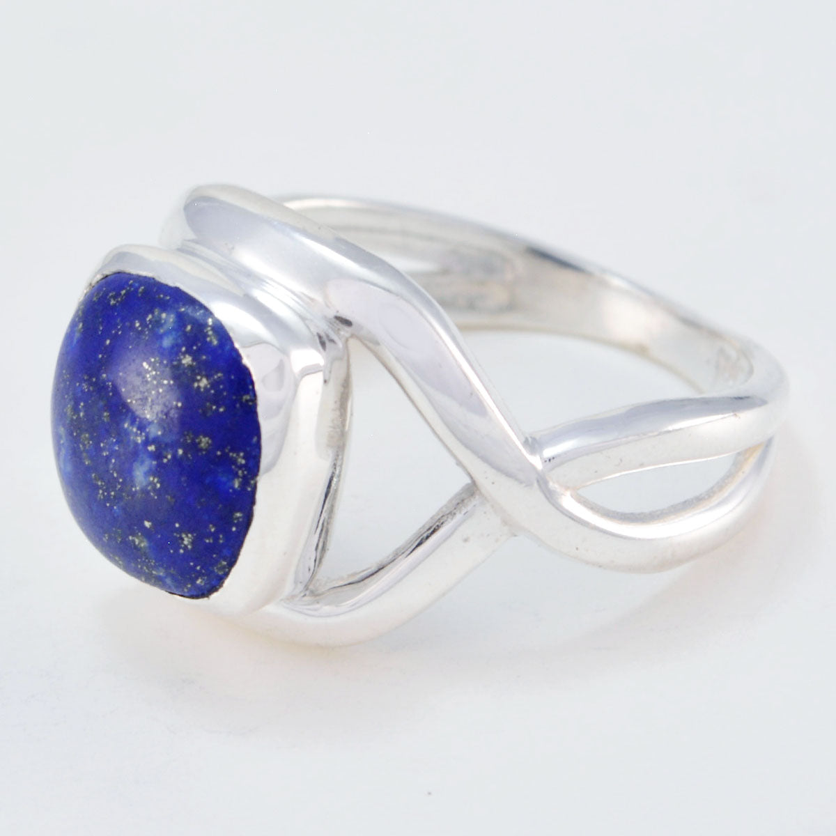 Lapis Lazuli Solitaire Moroccan Sterling Silver Blue Gems Classic Contemporary Ring Jewelry
