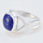 Lapis Lazuli Solitaire Moroccan Sterling Silver Blue Gems Classic Contemporary Ring Jewelry