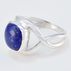 Lapis Lazuli Solitaire Moroccan Sterling Silver Blue Gems Classic Contemporary Ring Jewelry