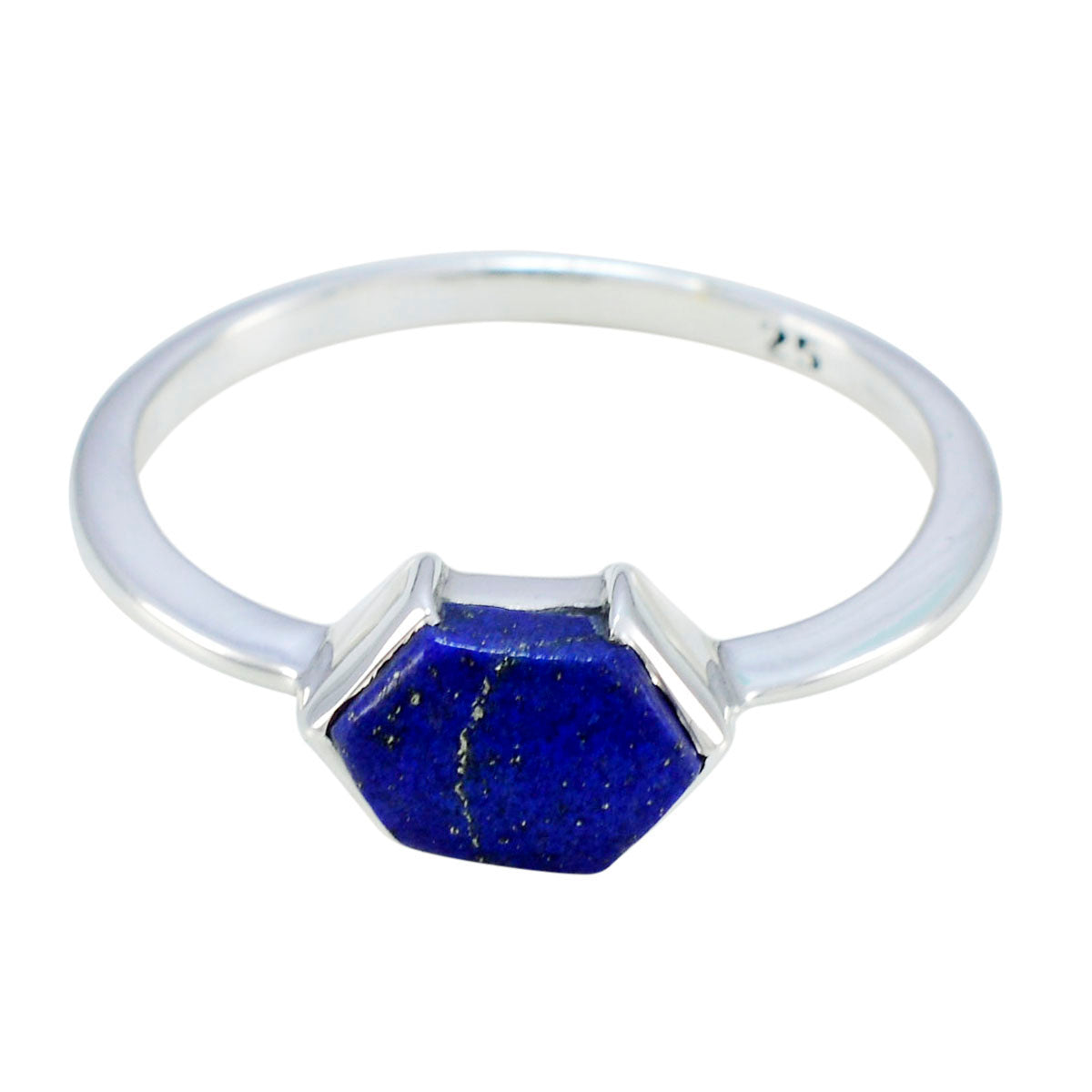 Lapis Lazuli Solitaire Turkish Sterling Silver Blue Gemstones Dainty Artisan Ring Jewelry