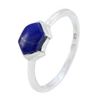 Lapis Lazuli Solitaire Turkish Sterling Silver Blue Gemstones Dainty Artisan Ring Jewelry