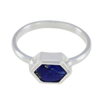 Lapis Lazuli Solitaire Japanese 925 Sterling Silver Blue Gemstone Dainty Fairytale Ring Jewelry