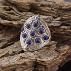 Lapis Lazuli multiple Indian 925 Sterling Silver Blue Gemstones Edgy Heritage Ring Jewelry