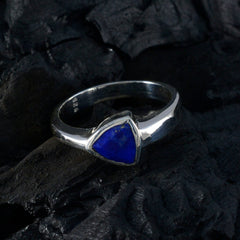 Lapis Lazuli Solitaire Moroccan 92.5 Silver Blue Gems Tiny Boho Ring Jewellery