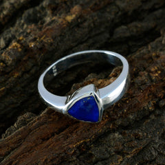 Lapis Lazuli Solitaire Moroccan 92.5 Silver Blue Gems Tiny Boho Ring Jewellery