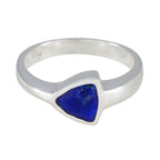 Lapis Lazuli Solitaire Moroccan 92.5 Silver Blue Gems Tiny Boho Ring Jewellery