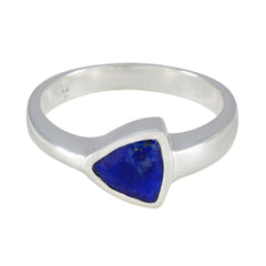 Lapis Lazuli Solitaire Moroccan 92.5 Silver Blue Gems Tiny Boho Ring Jewellery